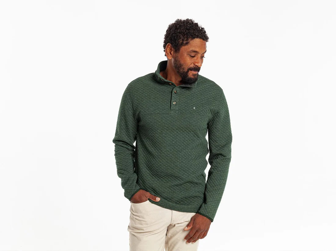 Quilted Pullover - Heather Ivy
