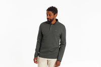 Quilted Pullover - Dark Heather Gray