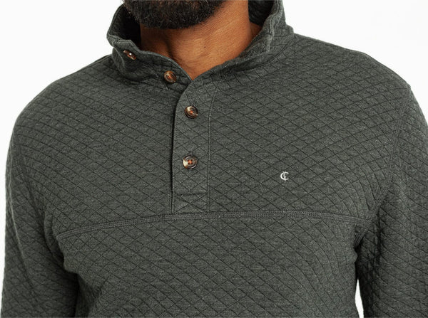 Quilted Pullover - Dark Heather Gray