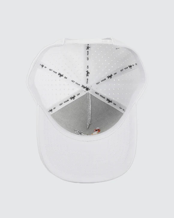 Feelin' Cocky Hat- White- Waggle Golf