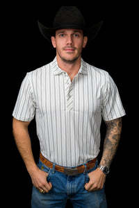 THE JACK PEARL SNAP POLO IN CREAM