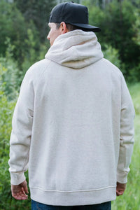 Whitetail Deer Hoodie-Heather Oatmeal-Burlebo