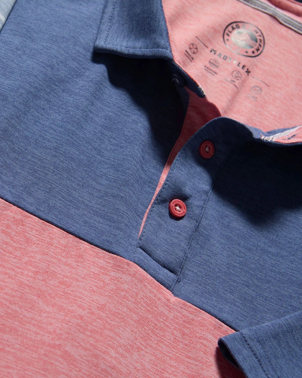 Elite Perf. Polo - Red/Blue Heather