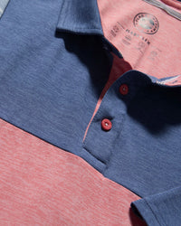 Elite Perf. Polo - Red/Blue Heather