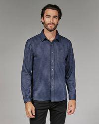 Generation Houndstooth Knit Shirt - Navy