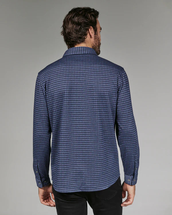 Generation Houndstooth Knit Shirt - Navy