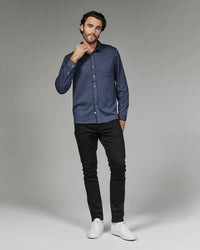 Generation Houndstooth Knit Shirt - Navy