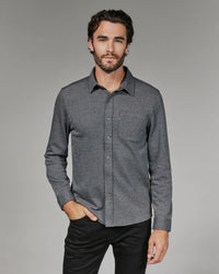 Generation Houndstooth Knit Shirt - Black/Navy