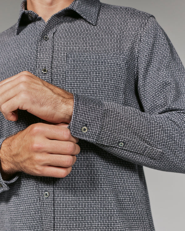 Generation Houndstooth Knit Shirt - Black/Navy