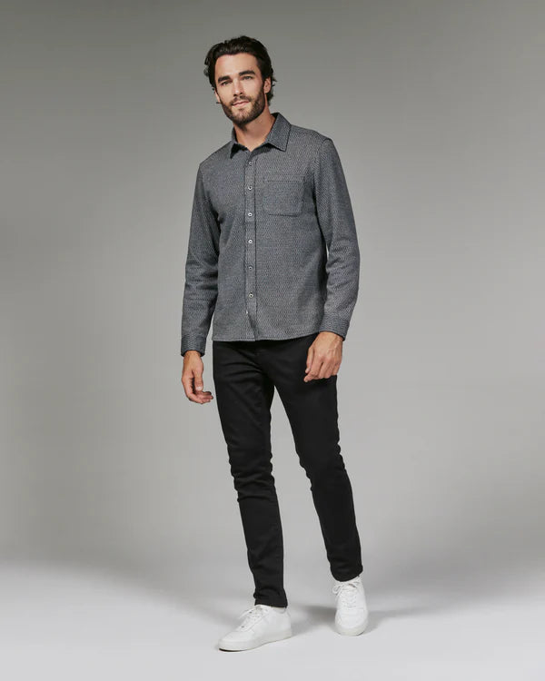 Generation Houndstooth Knit Shirt - Black/Navy