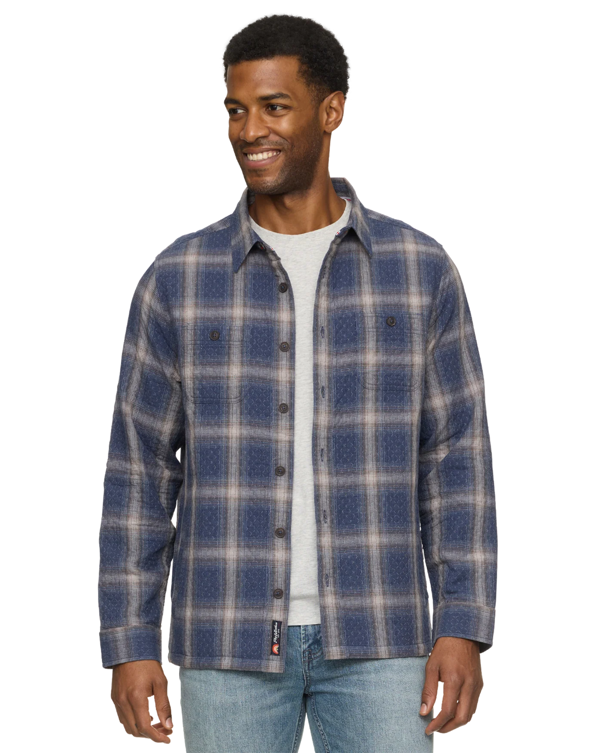 Provo Quilted Shirt Jacket - Navy Combo
