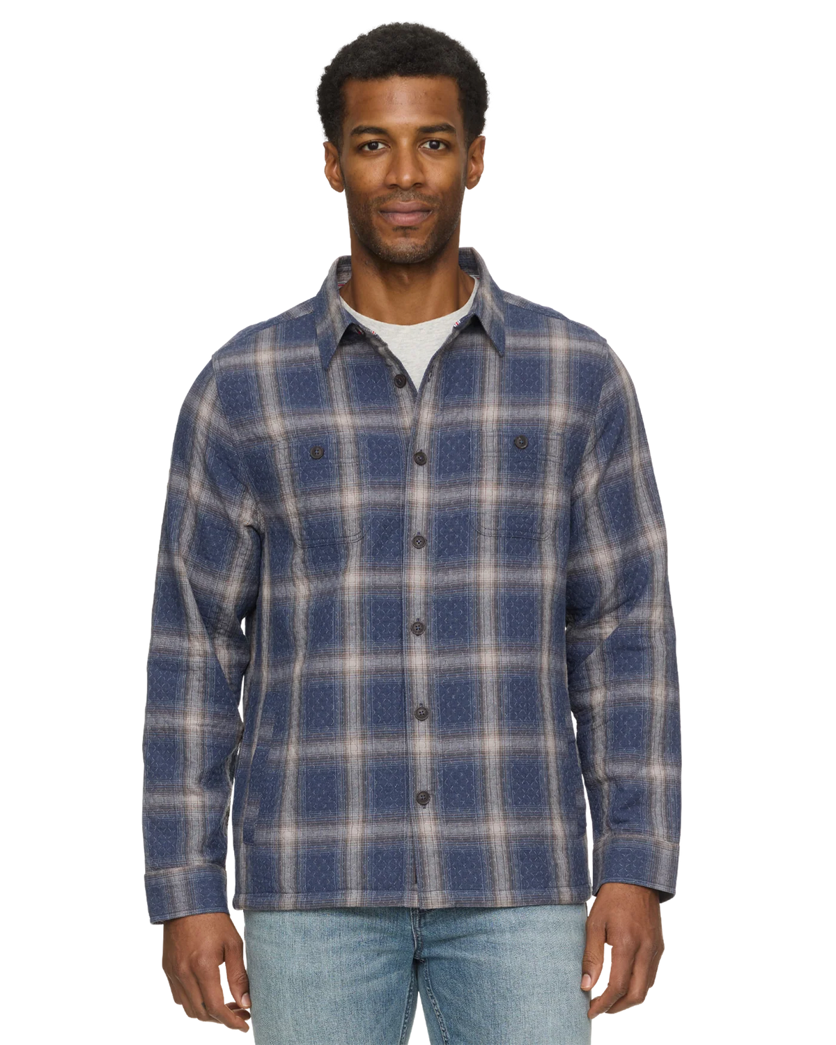 Provo Quilted Shirt Jacket - Navy Combo