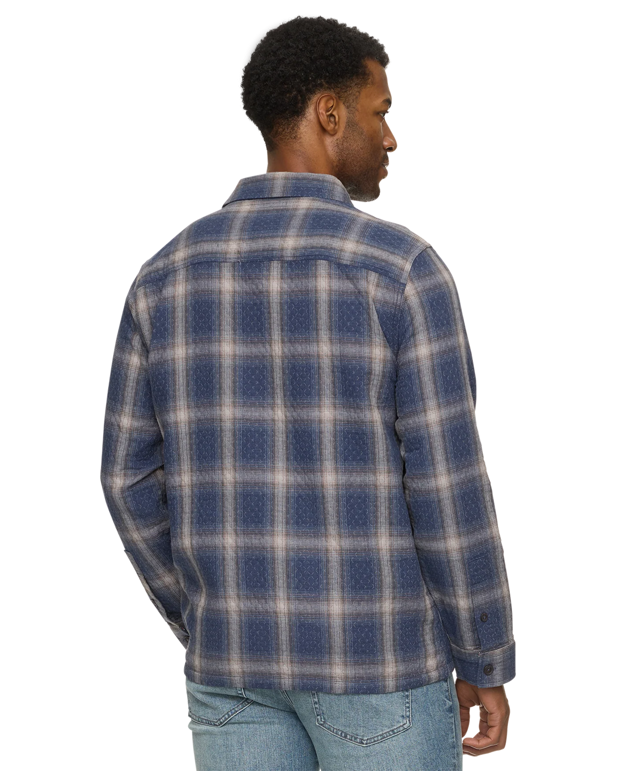 Provo Quilted Shirt Jacket - Navy Combo