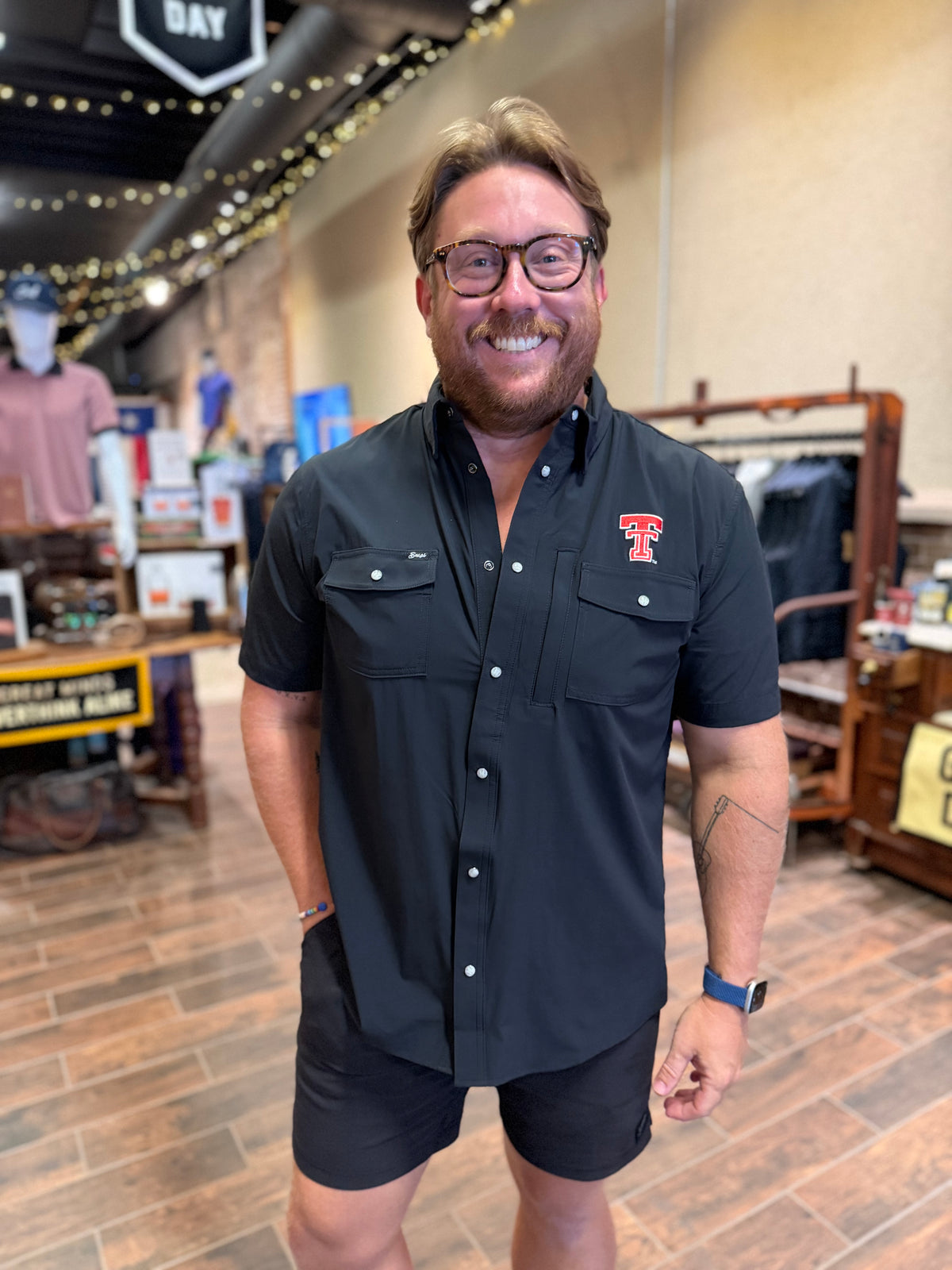 Texas Tech Pearl Snap - Black