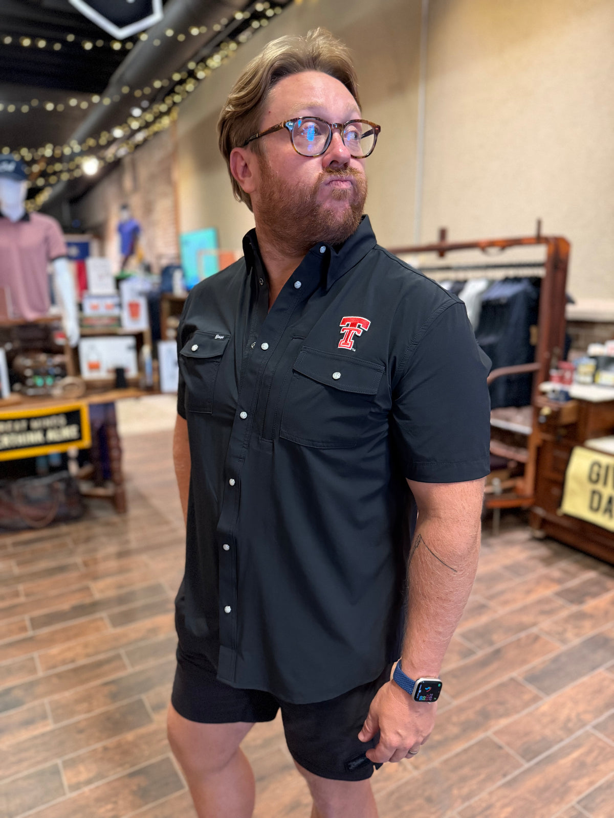 Texas Tech Pearl Snap - Black