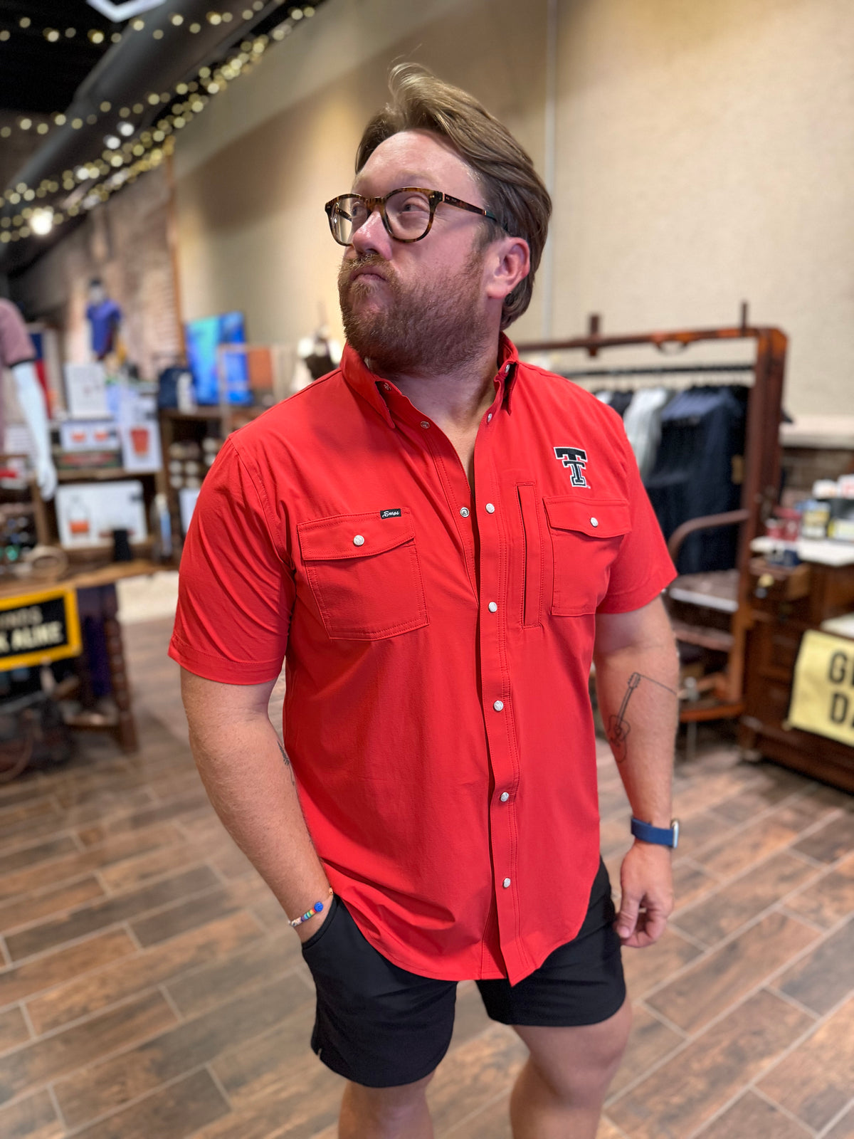 Texas Tech Pearl Snap - Red