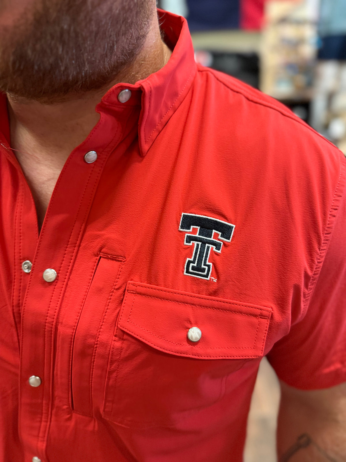 Texas Tech Pearl Snap - Red
