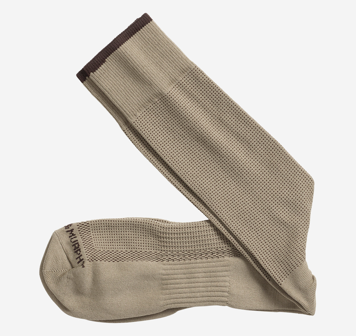 Updated Pin Dot Socks- Taupe- Johnston&Murphy