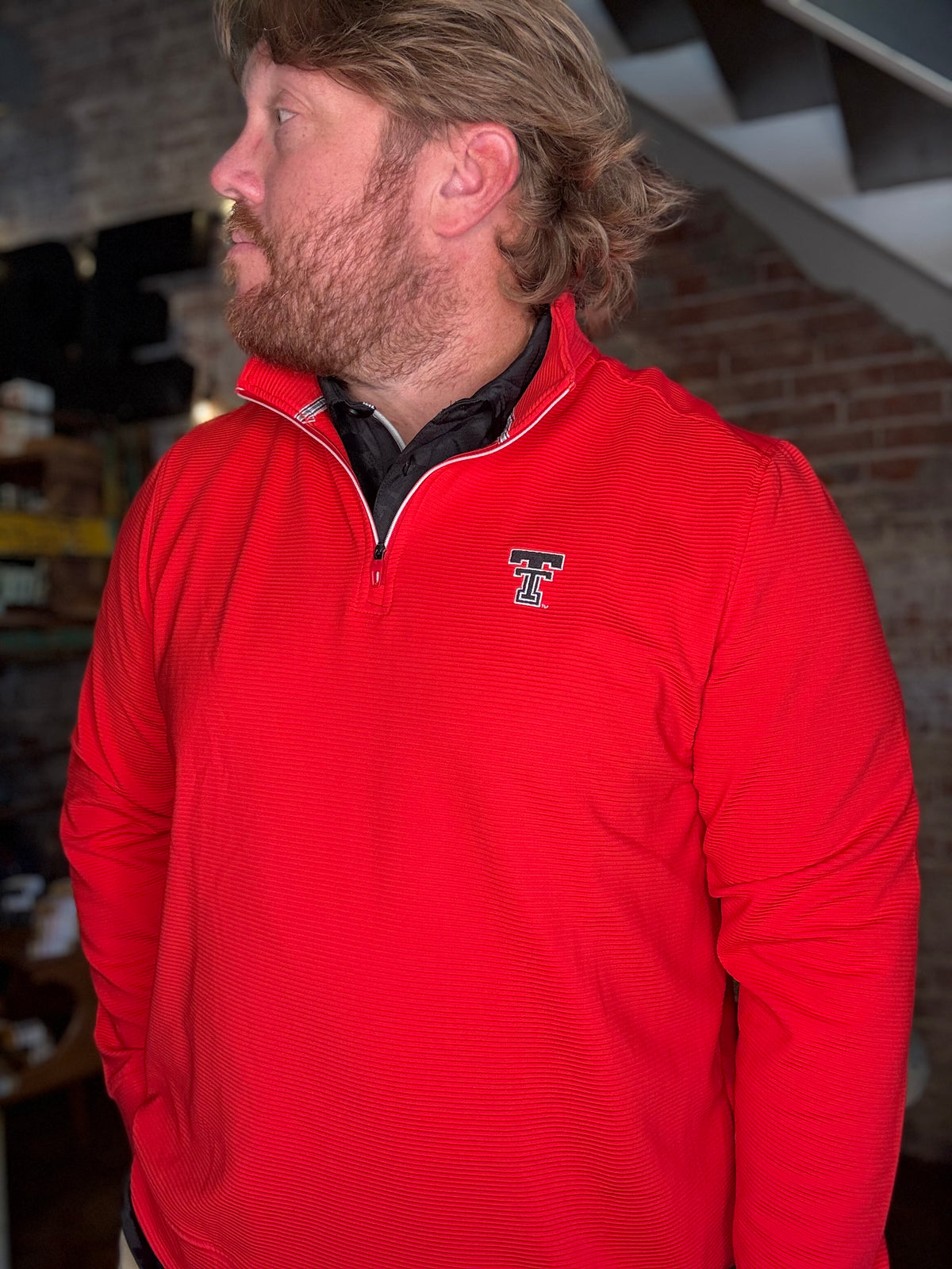 Texas Tech Ridge Q-Zip - Red