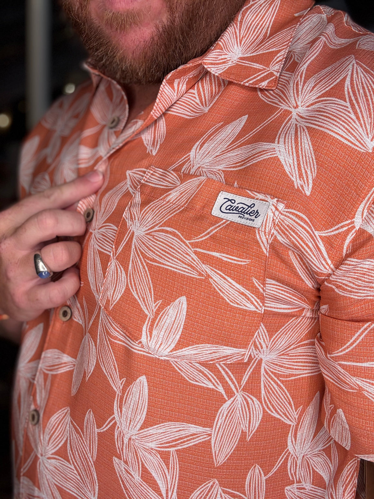 Bart Cavalier Button Up - Coral