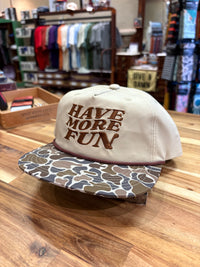 Have More Fun Rope Hat-Duck Camo