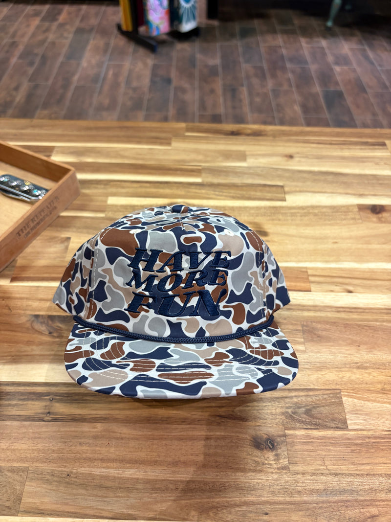 Have More Fun Rope Hat-Water Camo