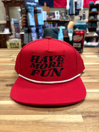 Have More Fun Rope Hat- Red/Black