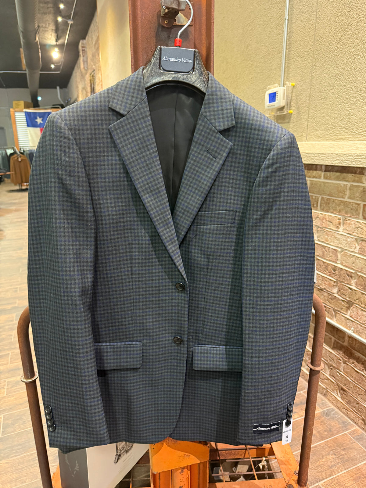 Green/Blue Gingham Blazer