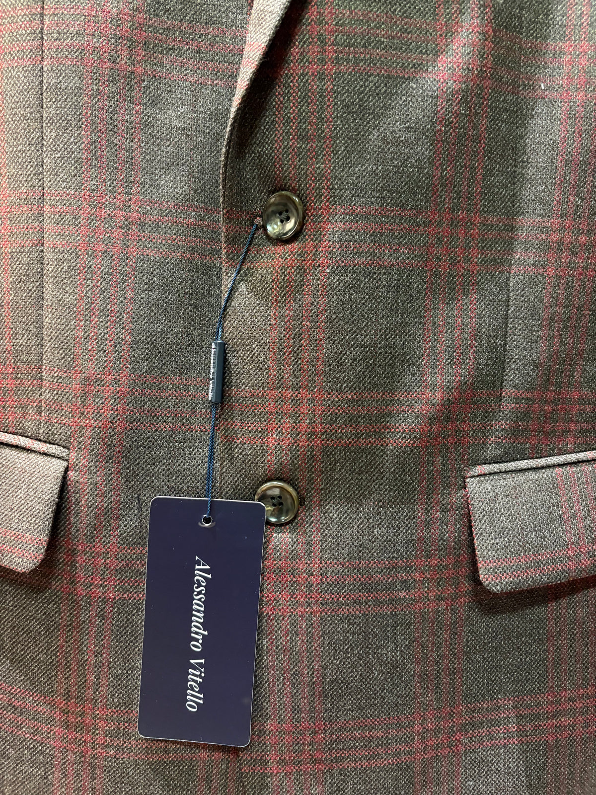 Brown/Red Gingham Blazer