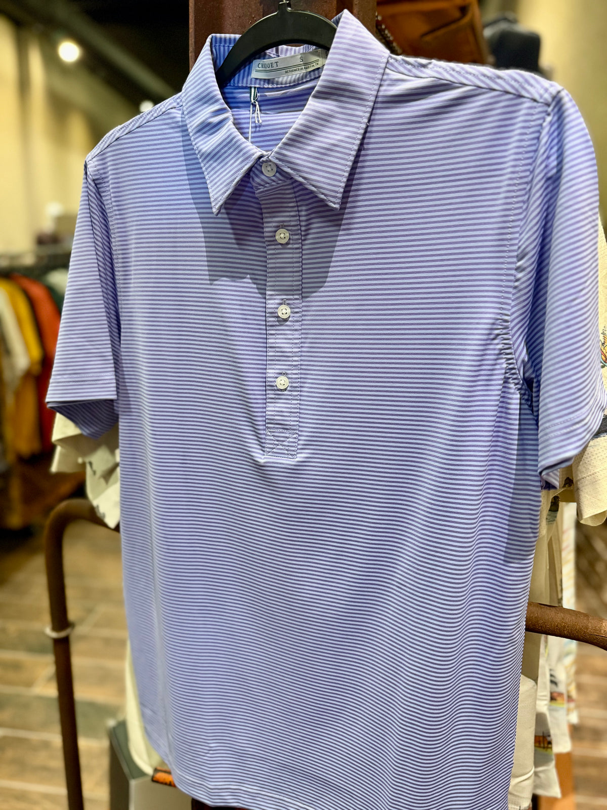 Performance Sport Range Polo - Shadow Stripe Iris