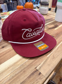 Cavalier Rope Hat- Maroon/White