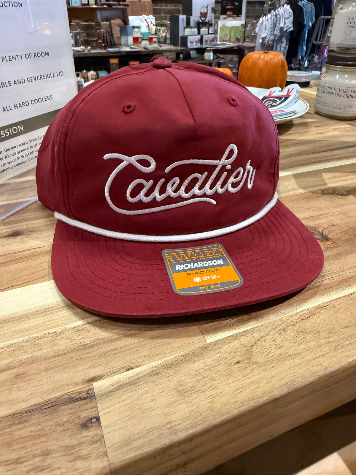Cavalier Rope Hat- Maroon/White