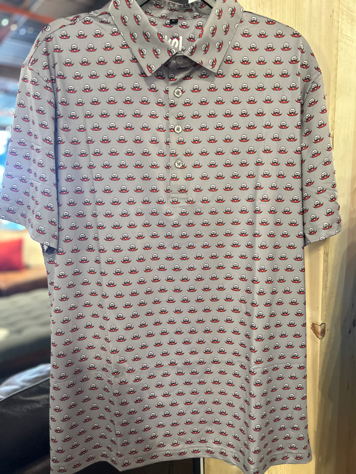 Raider Red Polo-Grey-Sideline