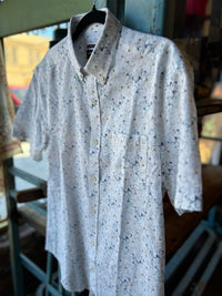 S/S Floral Linen Shirt