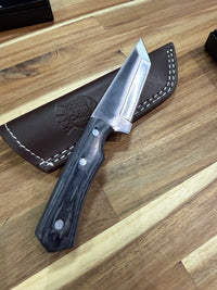 Drop Point Tanto Blade - Black