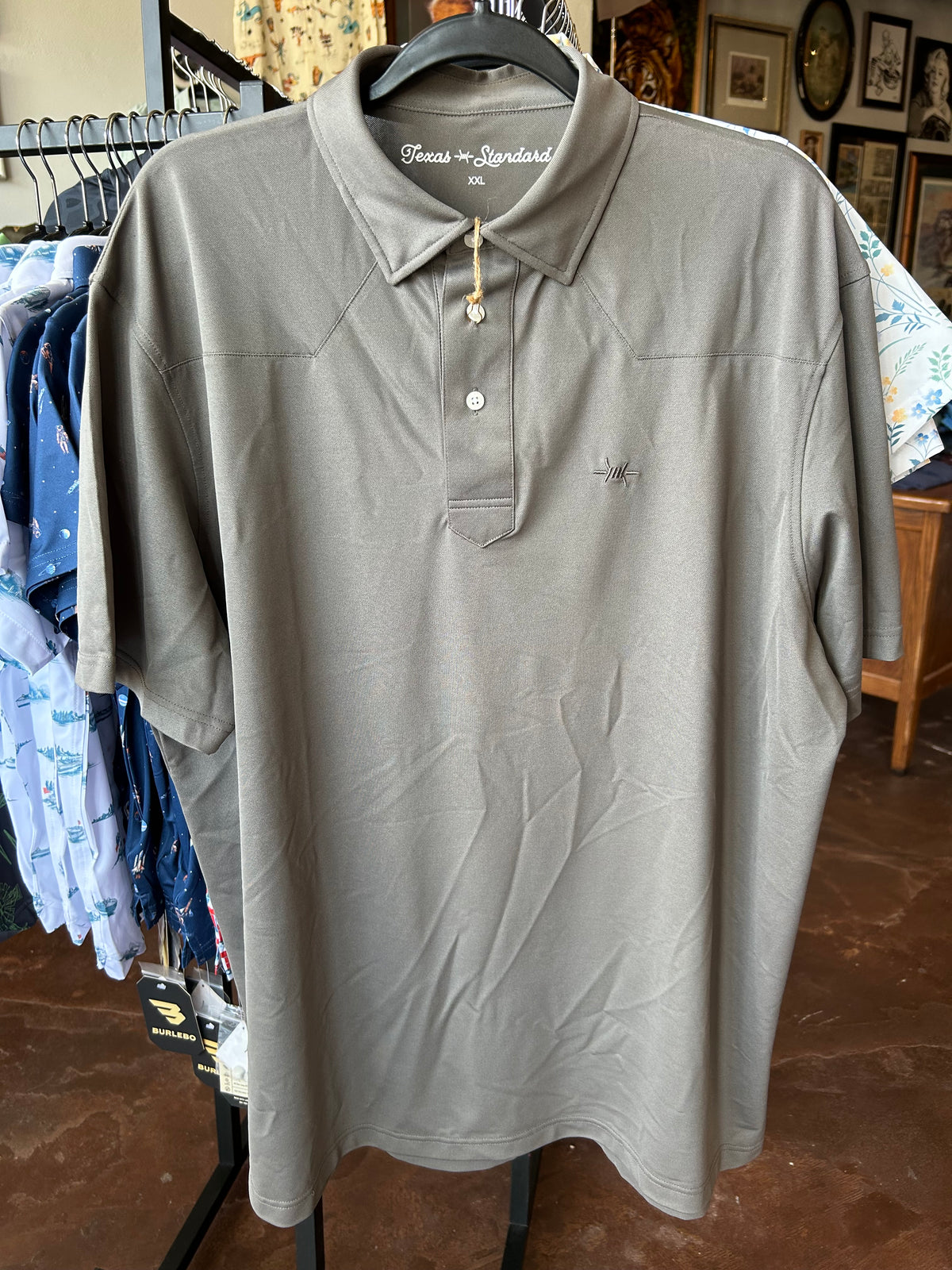 Modern Western Polo - Light Gray - TS