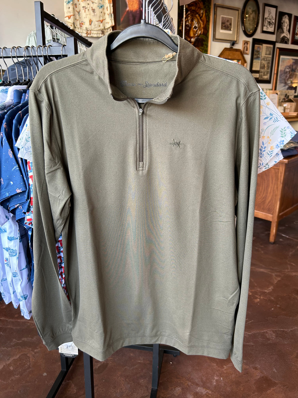 Perf. Hybrid Quarter Zip - Guadalupe Green - TS