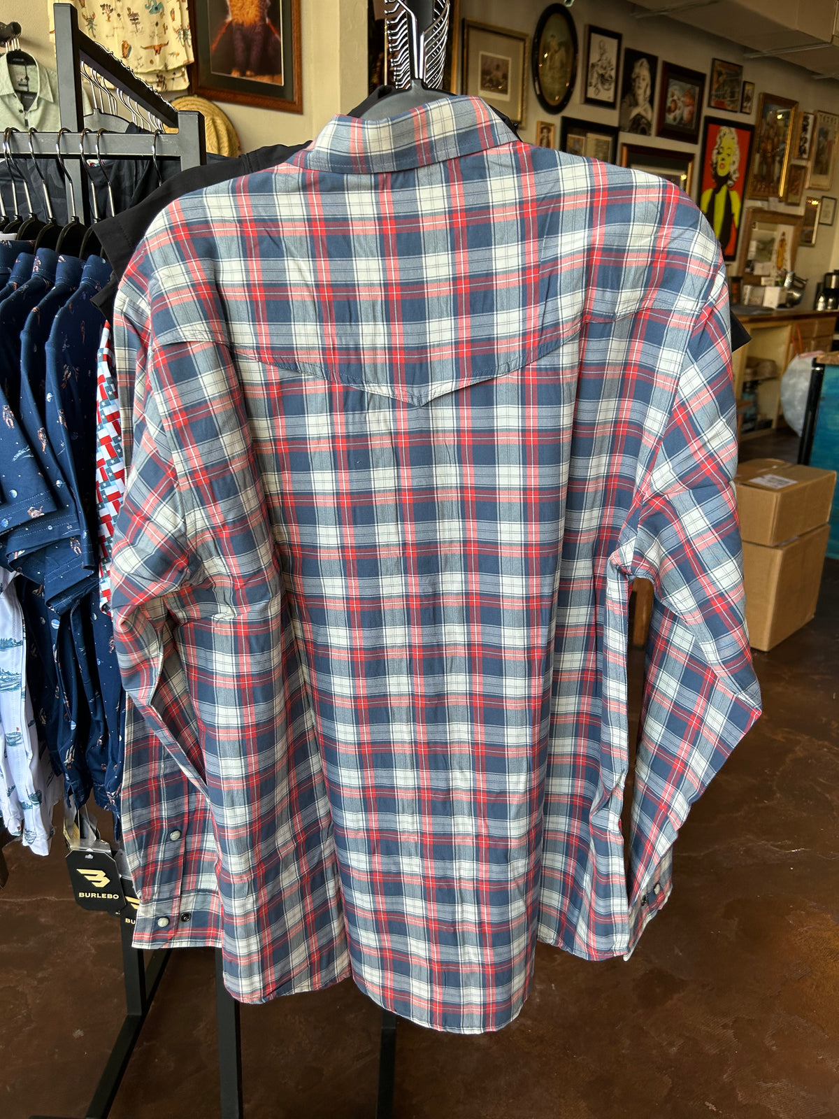 Western Field Shirt - Red/Blue - TS