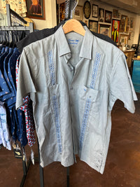 Tejas Guayabera - Gray/Blue - TS
