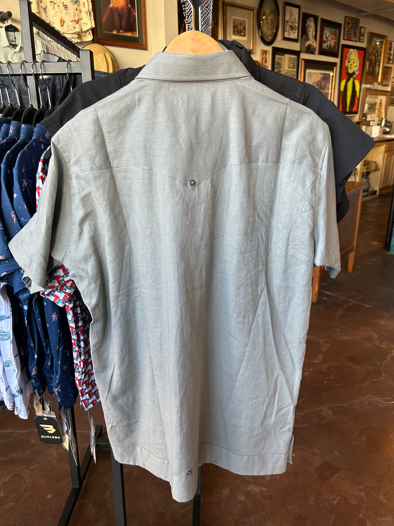 Tejas Guayabera - Gray/Blue - TS