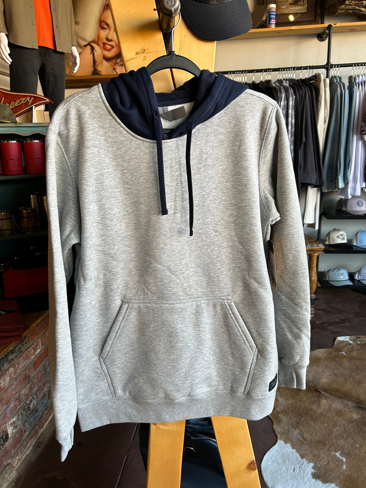 Crest Cavalier Hoodie -Grey/Navy