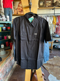 The Wyatt Pearl Snap SS - Black