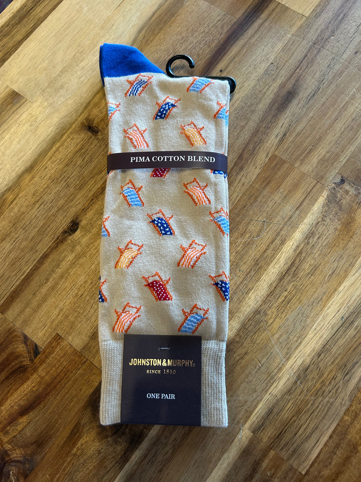 Johnston & Murphy - Novelty Socks -Beige