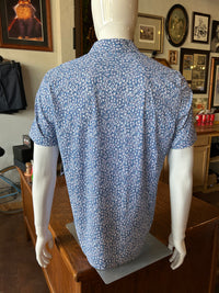 Mableton Floral SS Shirt - Blue/White