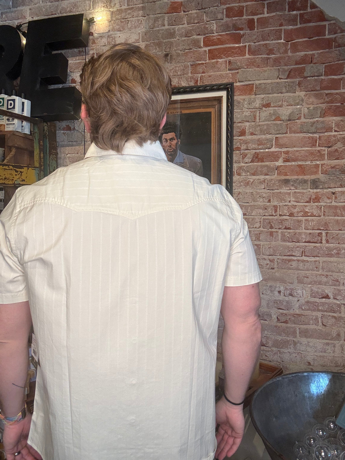 Crosscut Deluxe SS Shirt - Fowl Play: Off White Dobby