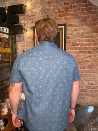 H Bar B Snapshirt - Bouquets: Washed Indigo