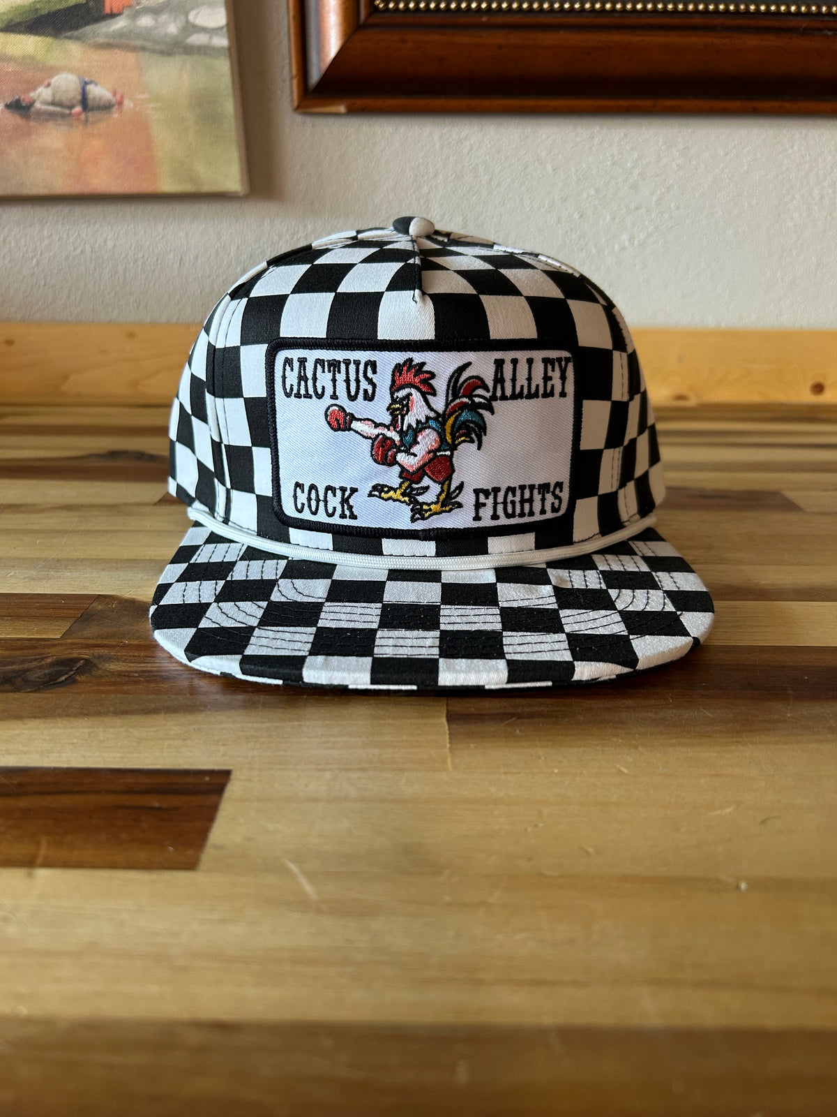 Cock Fight Hat - Checkered