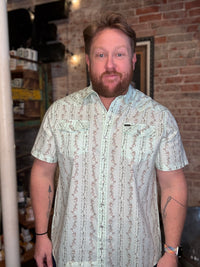 H Bar B Snapshirt - Hibiscus Ribbons: Mint
