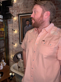 Crosscut Deluxe SS Shirt - Seagrass: Coral Oxford