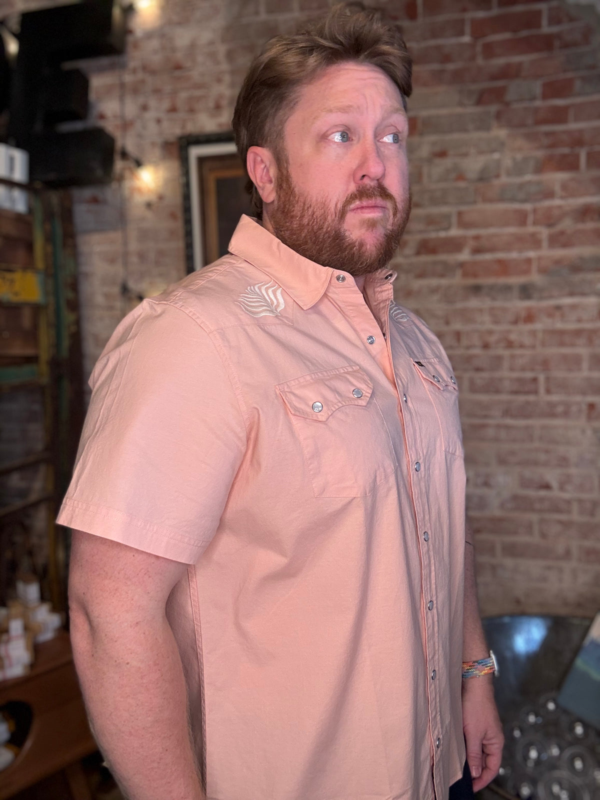 Crosscut Deluxe SS Shirt - Seagrass: Coral Oxford